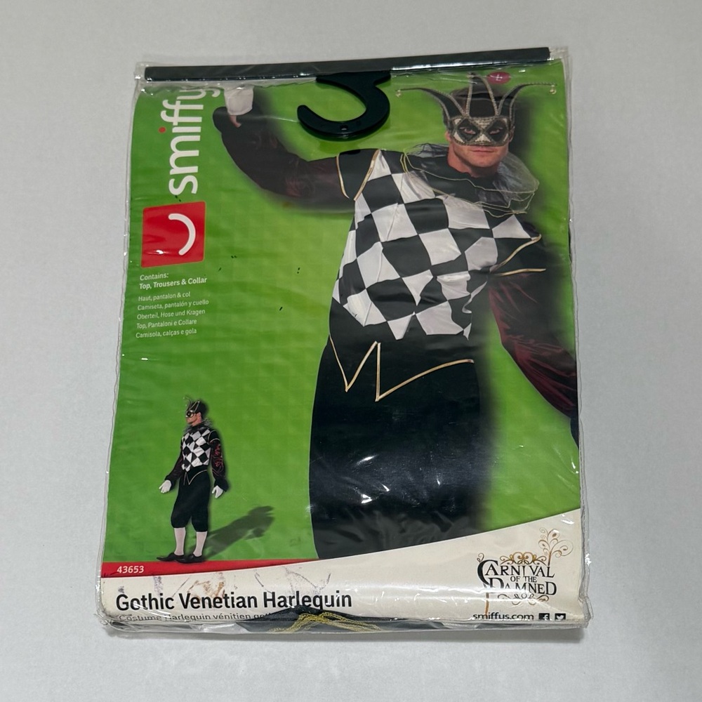 Smiffys Gothic Venetian Joker Costume | Men’s Large | 3-Piece Set
